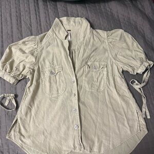 Free People Sage Green Blouse